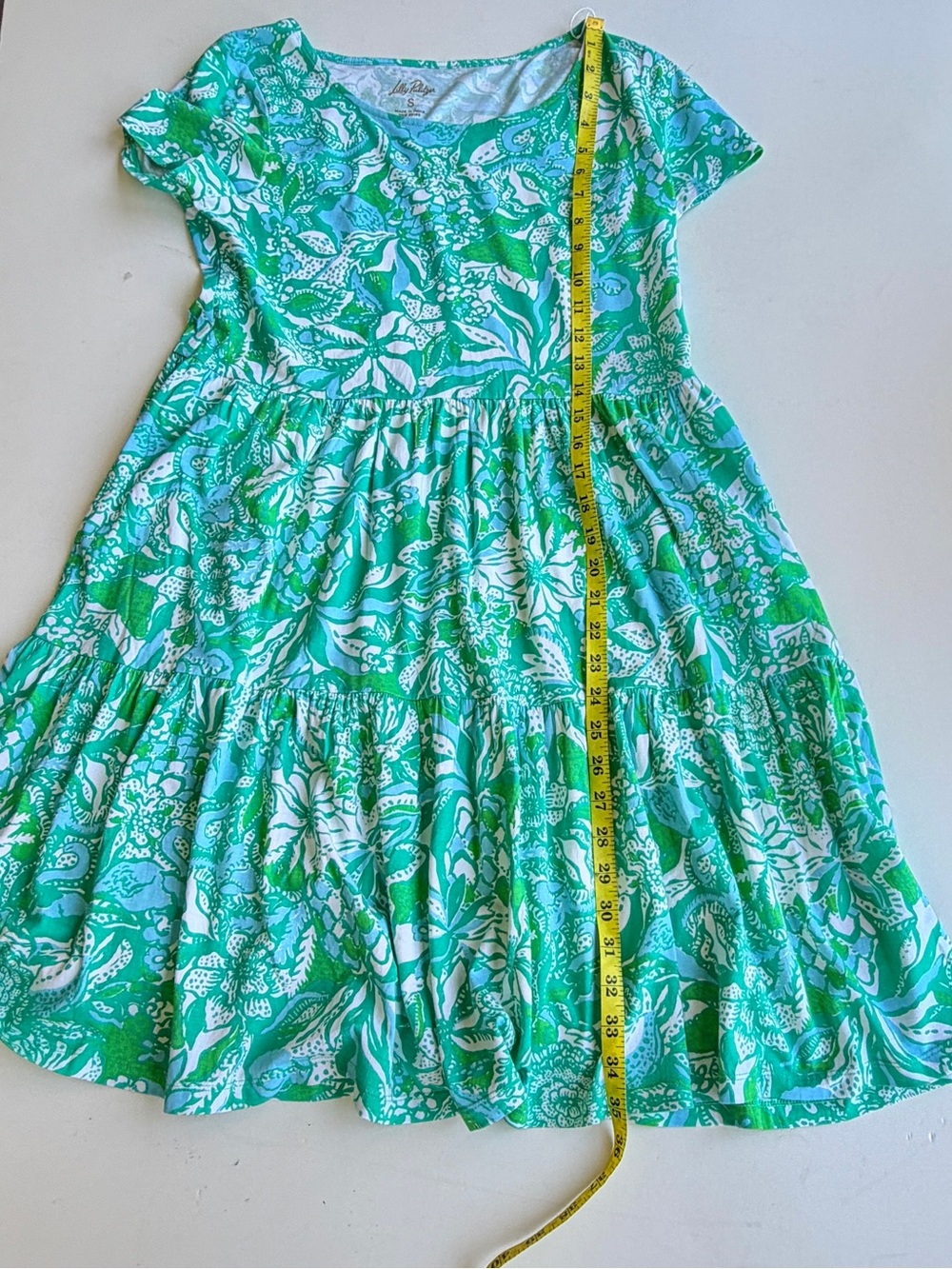 Lilly Pulitzer Tiered T-Shirt Dress Geanna Style 010343 Cotton Small NWOT - Picture 8 of 12